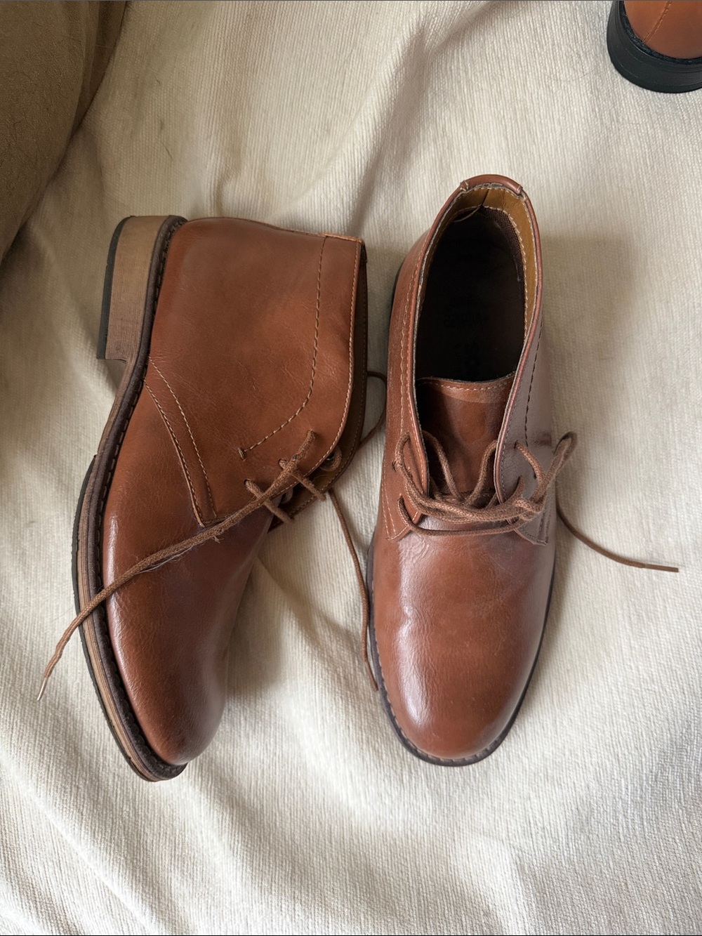 Sonoma Brown Leather Chukka Boots - Lace-Up Casual